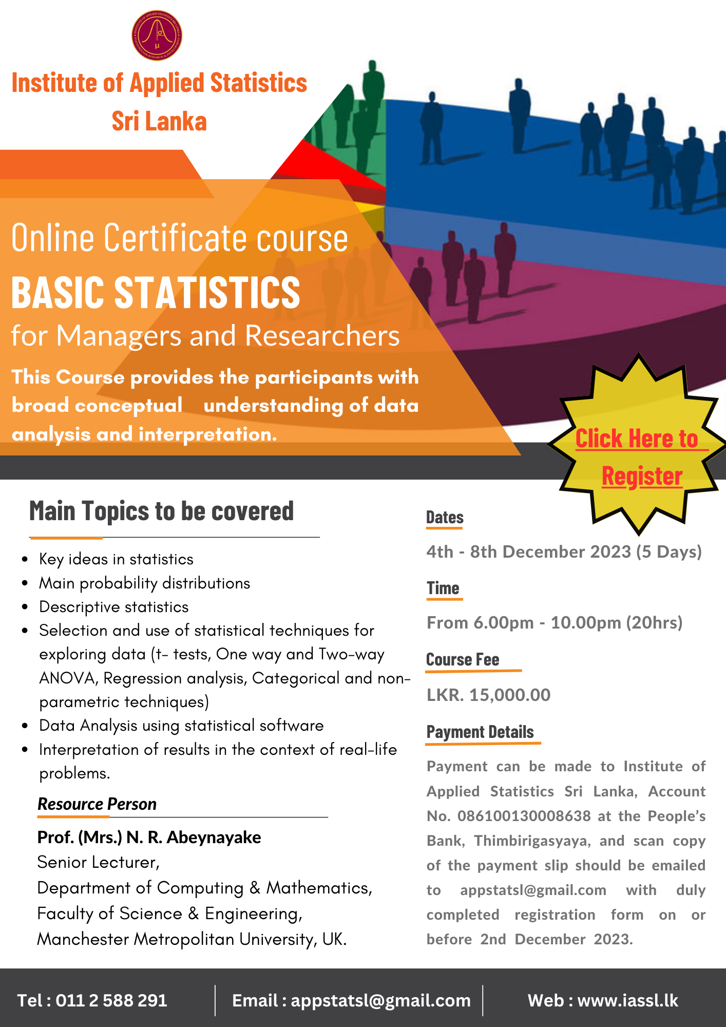 Online Certificate Course Basic Statistics For Managers And Researchers ...